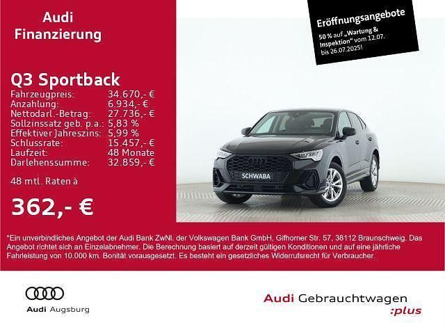 Mythosschwarz metallic Gebraucht 2023 Audi Q3 Sportback S-Line SUV | 34.670 € (Guter Preis) - Bild 1/4