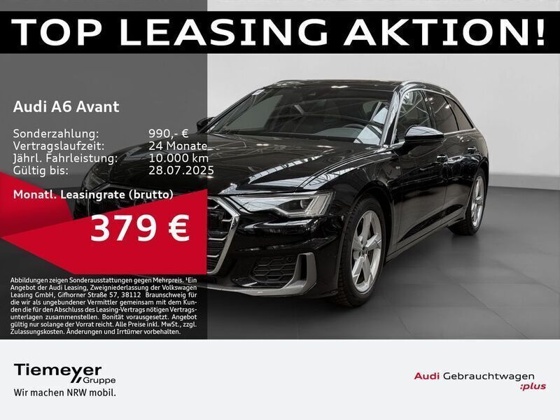 Schwarz Gebraucht 2024 Audi A6 S-Line Kombi | 55.320 € - Bild 1/4