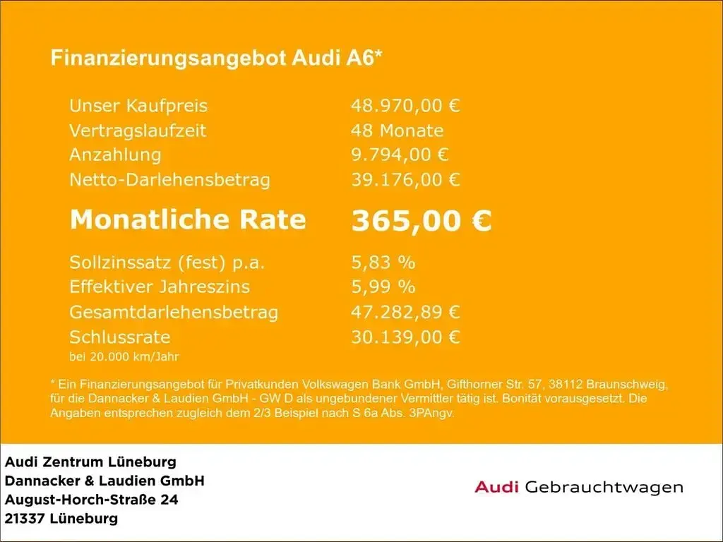 Gebraucht Audi A6 Advanced 245 PS (180 kW) 2025 Mythosschwarz Kombi