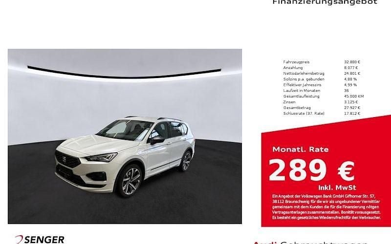 Oryx weiss perlmutteffekt Gebraucht 2021 Seat Tarraco FR SUV | 32.880 € (Fairer Preis) - Bild 1/4