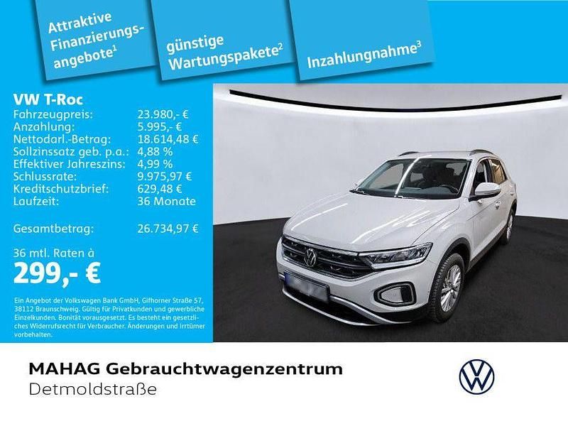 Grau Gebraucht 2023 VW T-Roc Life SUV | 23.980 € (Superpreis) - Bild 1/2