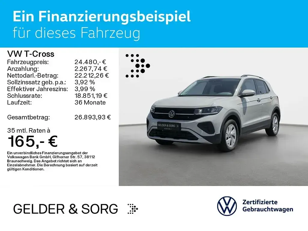 Gebraucht VW T-Cross Life 116 PS (85 kW) 2025 Grau SUV