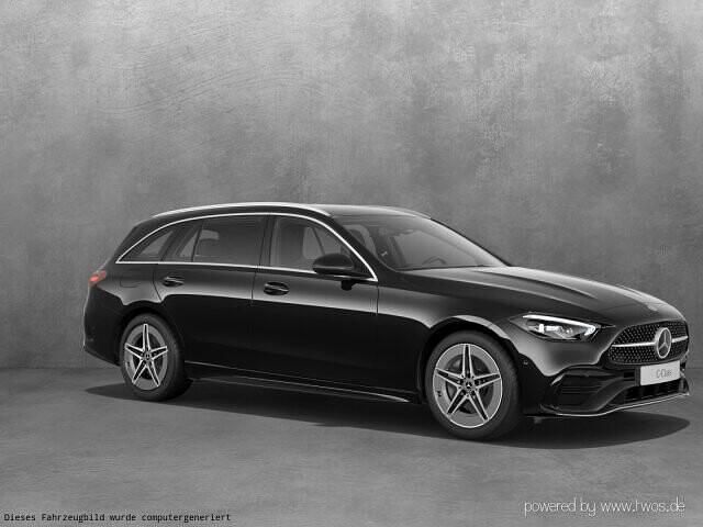 Gebraucht Mercedes C220 AMG line 200 PS (147 kW) 2024 Unilack schwarz uni Kombi