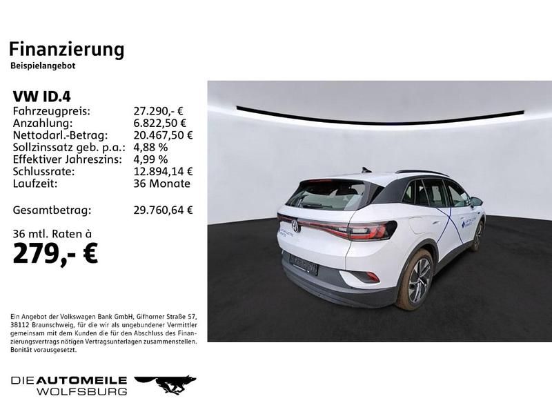 Gebraucht VW ID.4 Pure 125 kW (170 PS) 2022 Gletscherweiß metallic (metallic) SUV