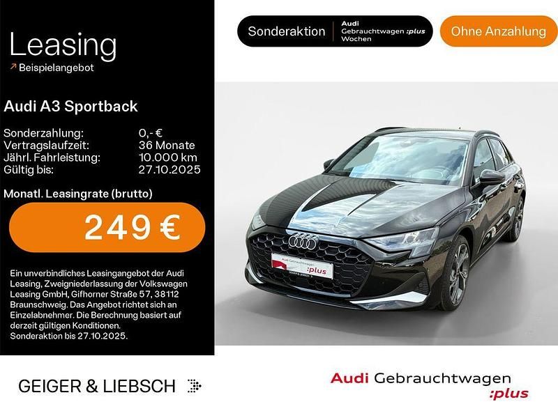 Schwarz Gebraucht 2024 Audi A3 Sportback Advanced Limousine | 31.089 € (Fairer Preis) - Bild 1/4