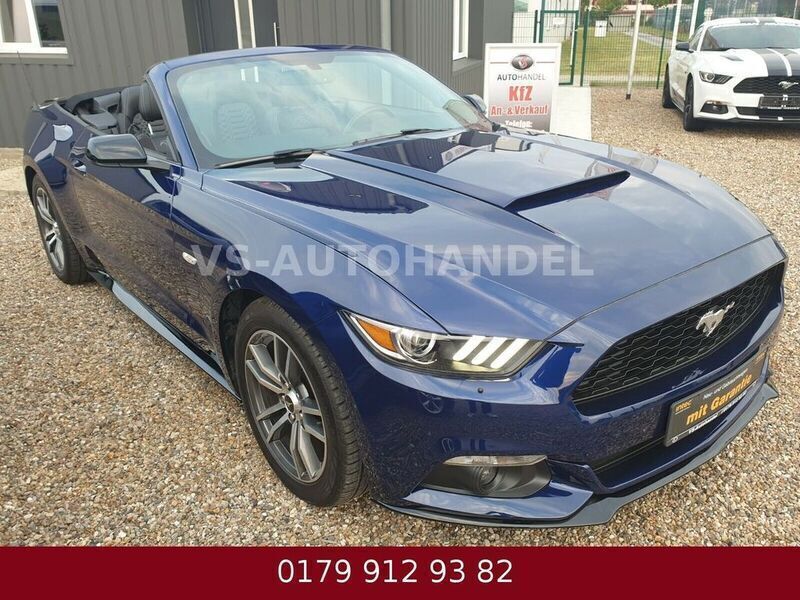 Blau metallic Gebraucht 2016 Ford Mustang Cabrio | 23.850 € (Guter Preis) - Bild 1/4