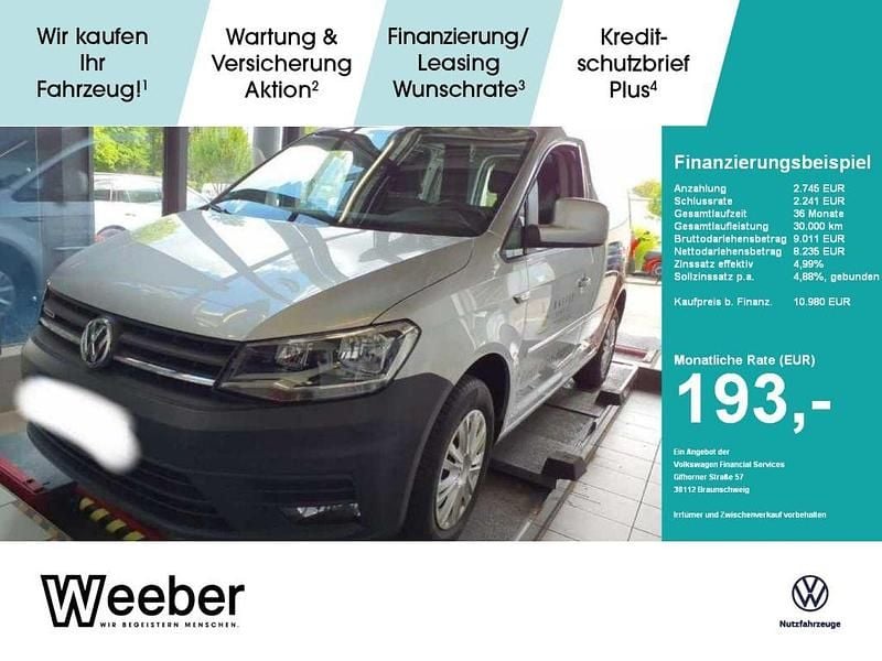 Reflexsilber (metallic) Gebraucht 2017 VW Caddy Edition Van / Kleinbus | 10.480 € (Superpreis) - Bild 1/4