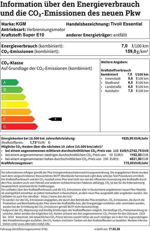 Neu SsangYong Tivoli 163 PS (119 kW) 2026 Weiß SUV