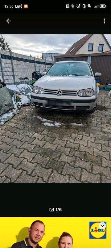 Silber Gebraucht 1999 VW Golf IV Kleinwagen | 600 € (Guter Preis) - Bild 1/4
