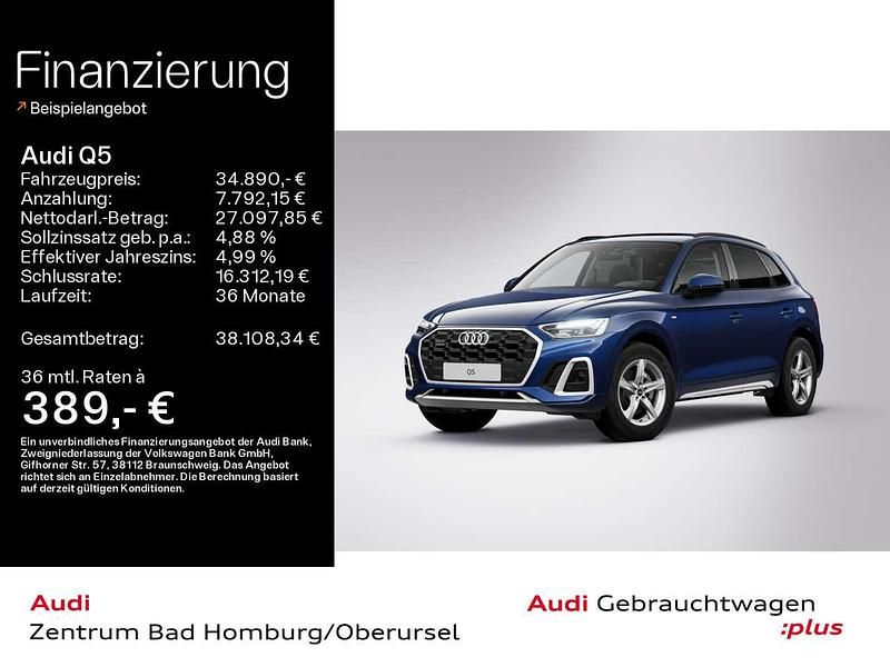 Navarrablau metallic Gebraucht 2022 Audi Q5 S-Line SUV | 34.890 € (Fairer Preis) - Bild 1/3