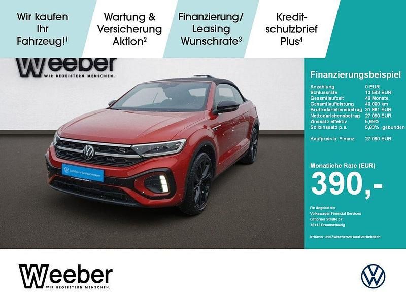 Kings red (metallic) Gebraucht 2022 VW T-Roc Cabriolet R-line Cabrio | 27.090 € (Fairer Preis) - Bild 1/4