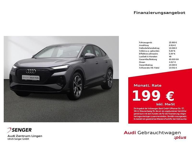 Taifungrau metallic Gebraucht 2022 Audi Q4 Sportback e-tron Ambiente SUV | 25.880 € (Fairer Preis) - Bild 1/4