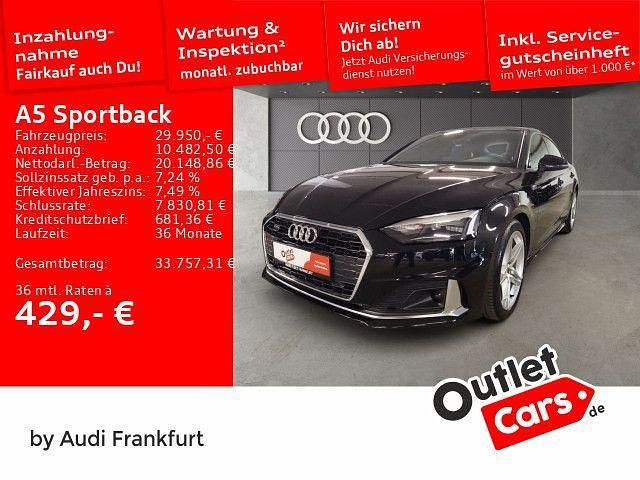 Gebraucht Audi A5 Sportback Advanced 231 PS (169 kW) 2021 Mythosschwarz metallic Kleinwagen