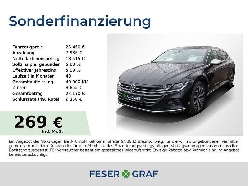 Deep black perleffekt Gebraucht 2022 VW Arteon Elegance Kombi | 26.450 € (Superpreis) - Bild 1/4