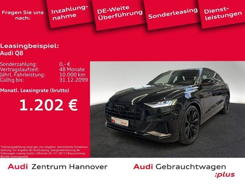Mythosschwarz metallic Gebraucht 2023 Audi Q8 S-Line SUV | 79.990 € (Fairer Preis) - Bild 1/4