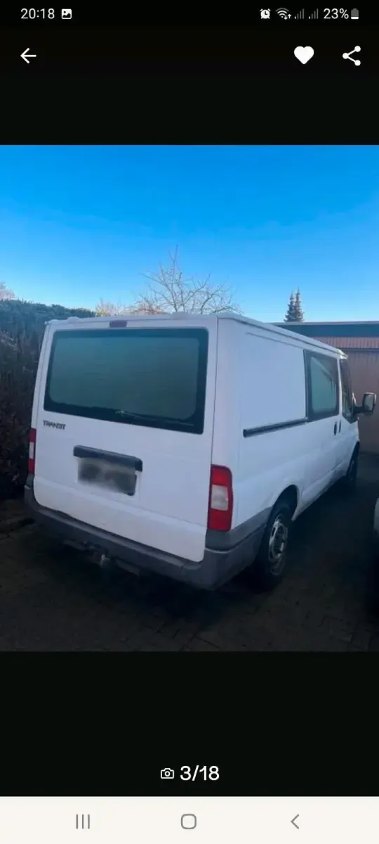 Gebraucht Ford Transit 86 PS (63 kW) 2008 Weiß Van / Kleinbus