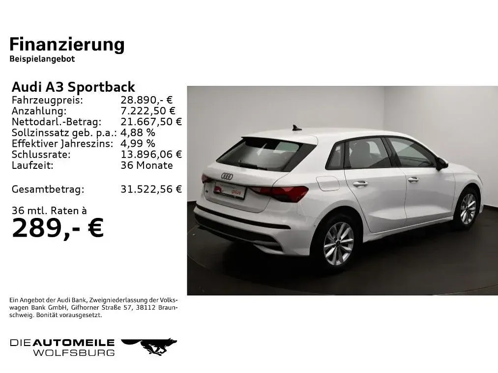 Gebraucht Audi A3 Sport 150 PS (110 kW) 2025 Arkonaweiß Limousine