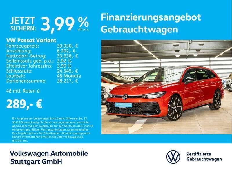 Gebraucht VW Passat R-line 150 PS (110 kW) 2024 Chilirot metallic/grenadillsch Kombi