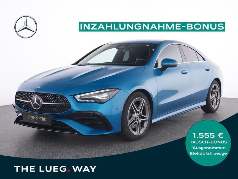 Metalliclack hyperblau Gebraucht 2023 Mercedes CLA200 AMG Coupé | 35.885 € (Fairer Preis) - Bild 1/4