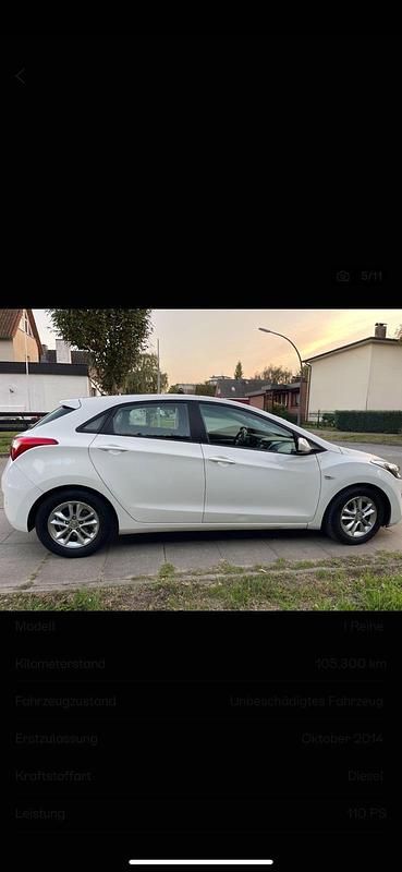 Gebraucht Hyundai i30 Edition 110 PS (80 kW) 2014 Weiß Coupé