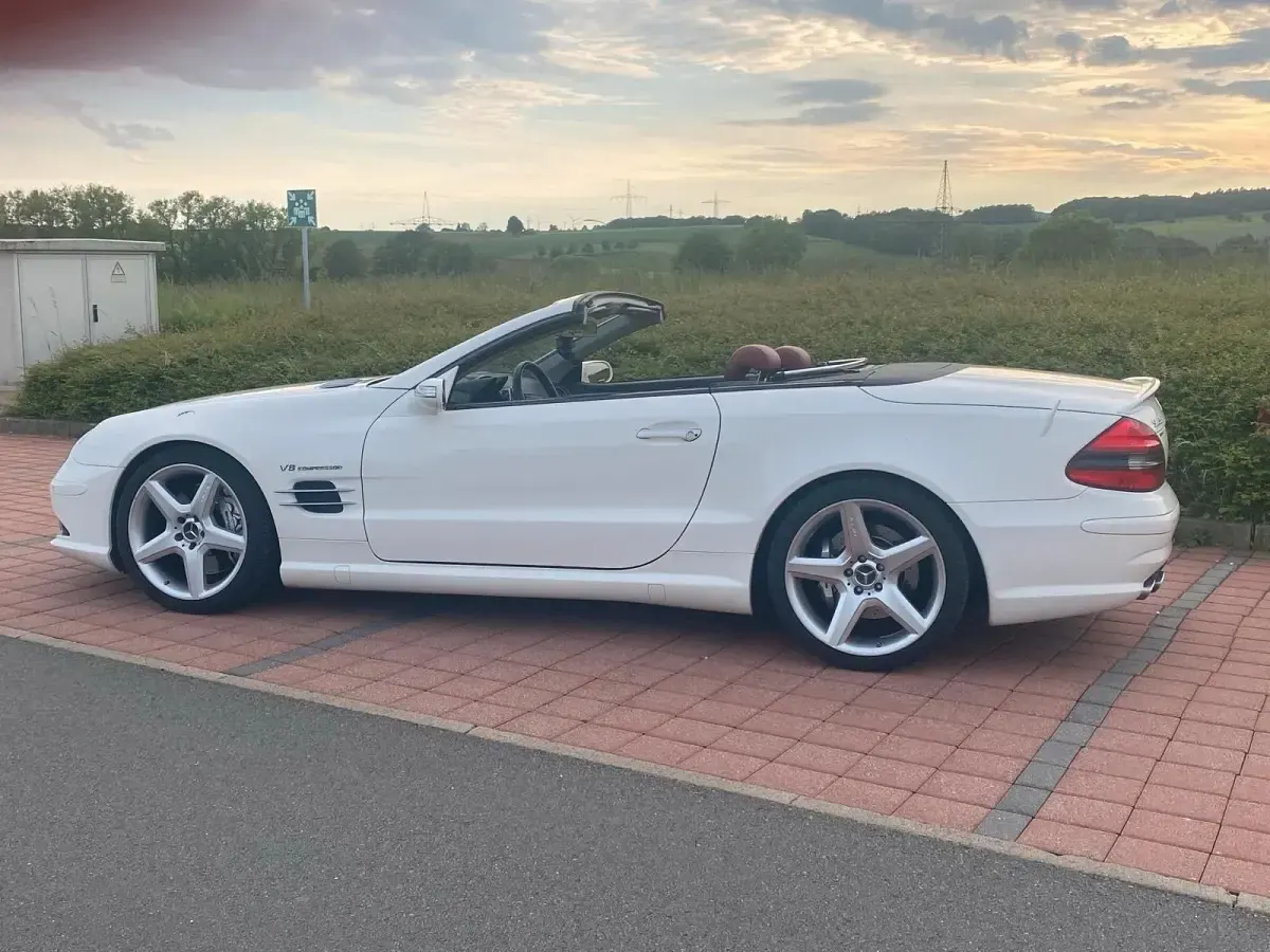 Gebraucht Mercedes SL55 AMG AMG 517 PS (380 kW) 2007 Weiß Cabrio