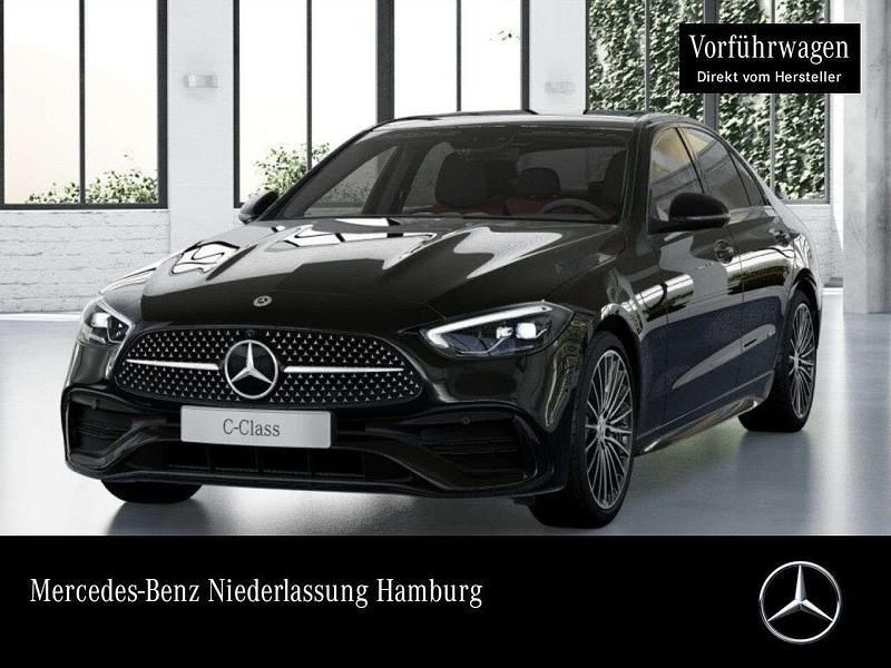 Obsidianschwarz Gebraucht 2025 Mercedes C200 AMG Limousine | 52.900 € - Bild 1/4