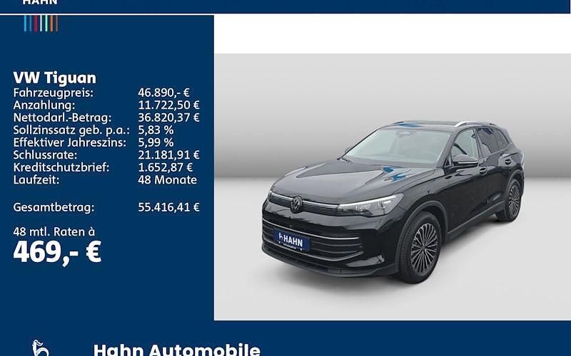 Neu VW Tiguan 150 PS (110 kW) 2025 Schwarz SUV
