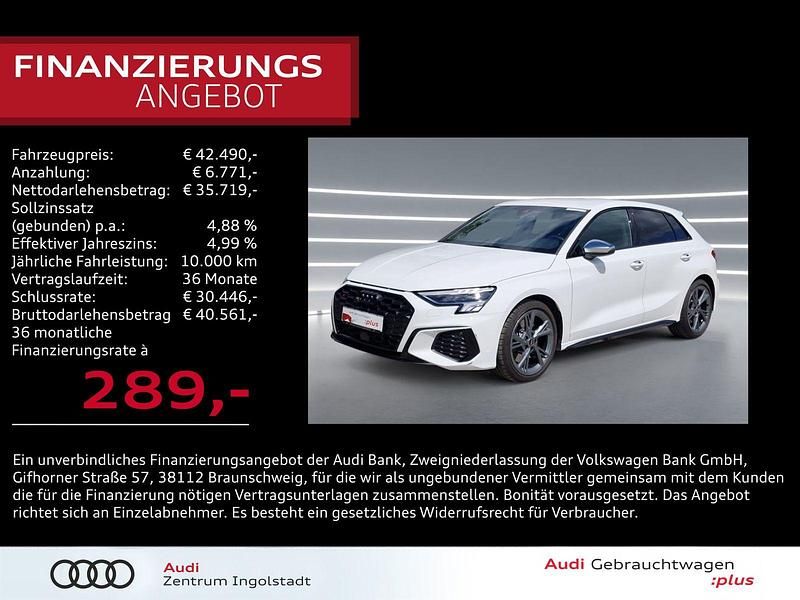 Ibisweiß Gebraucht 2024 Audi S3 Basis Limousine | 41.950 € (Fairer Preis) - Bild 1/3