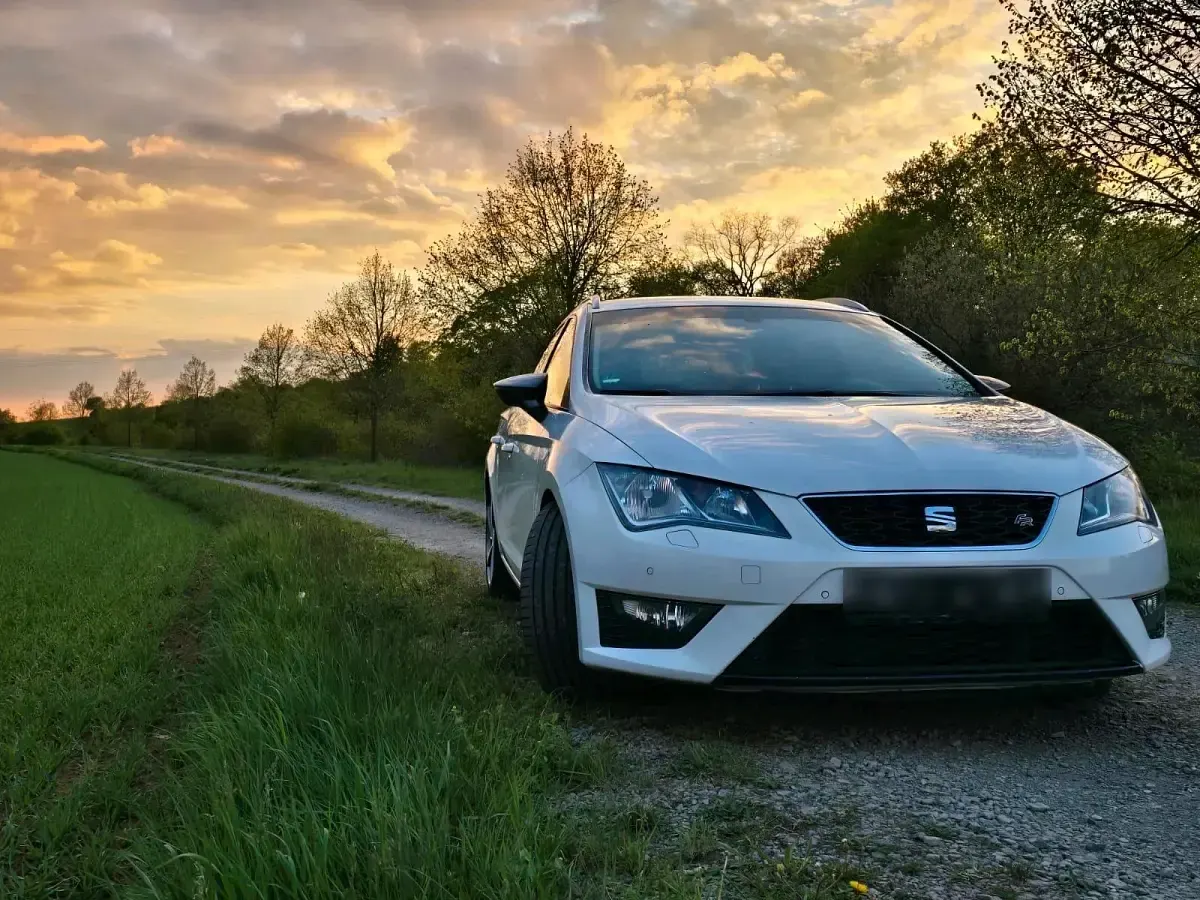 Usata Seat Leon FR 150 CV (110 kW) 2014 Bianco Station wagon