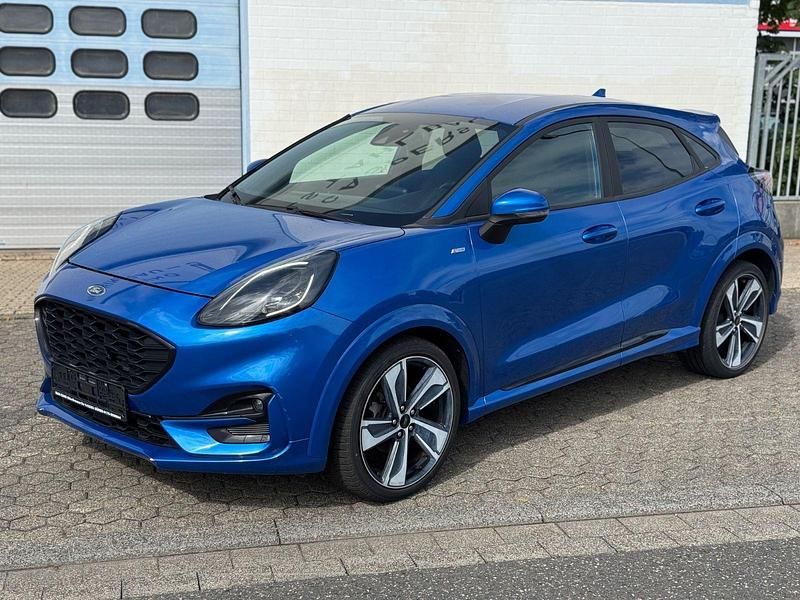 Blau Gebraucht 2021 Ford Puma Gen-E ST-Line X Kleinwagen | 12.950 € (Superpreis) - Bild 1/4