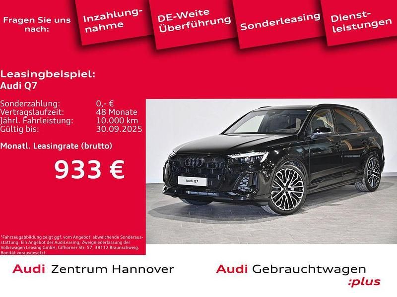 Mythosschwarz metallic Gebraucht 2024 Audi Q7 S-Line SUV | 105.990 € - Bild 1/4