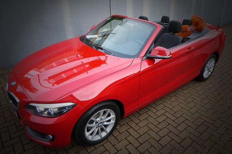 Rot Gebraucht 2018 BMW 218 Advantage Cabrio | 18.512 € (Guter Preis) - Bild 1/4