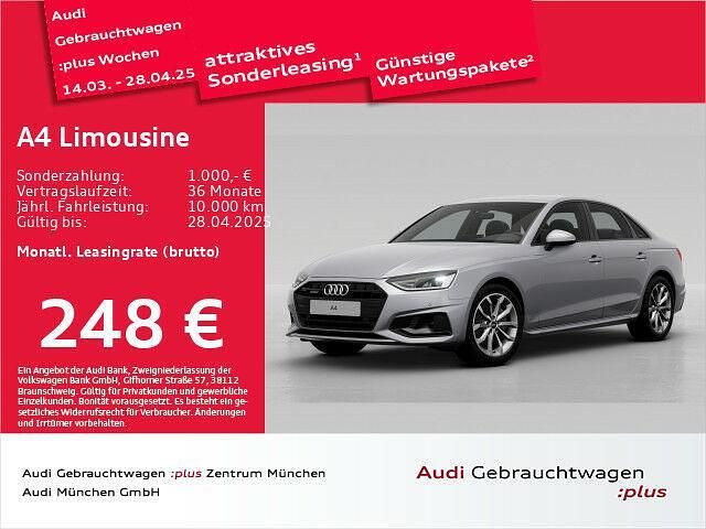 Gebraucht Audi A4 Advanced 204 PS (150 kW) 2024 Florettsilber metallic Limousine