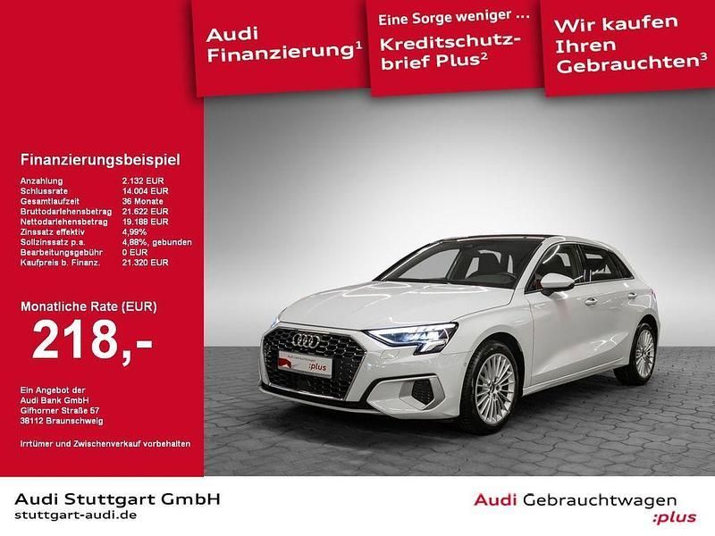 Weiß Gebraucht 2022 Audi A3 Sportback Advanced Kleinwagen | 26.850 € (Fairer Preis) - Bild 1/2