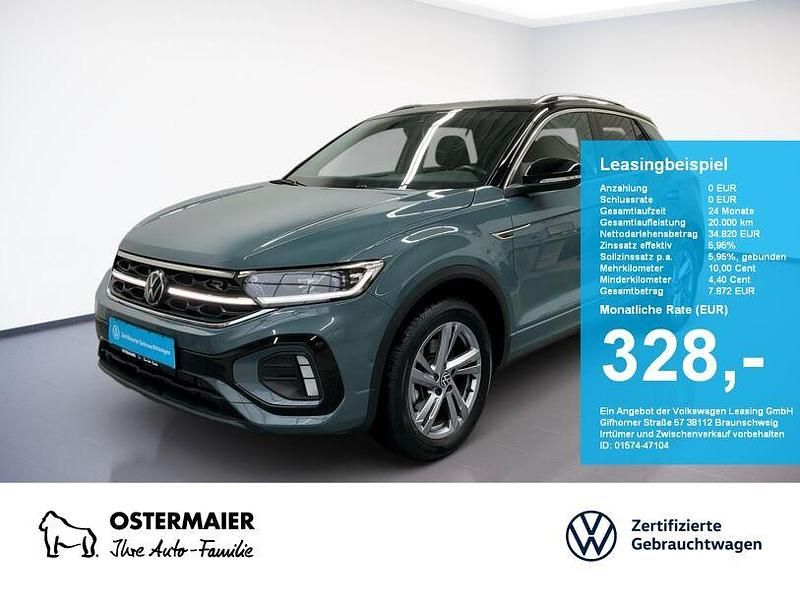 Blau (petroleum blue) Gebraucht 2024 VW T-Roc R-line SUV | 34.820 € (Etwas zu teuer) - Bild 1/4
