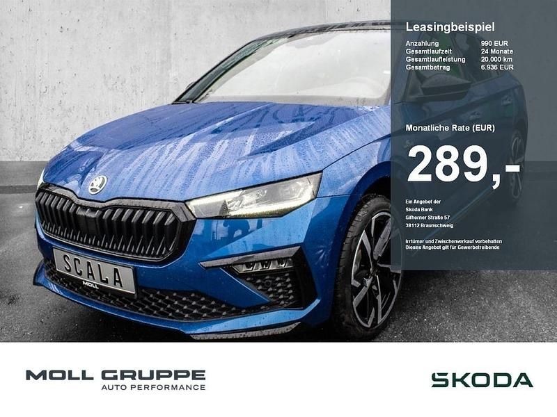 Raceblau metallic Neu 2026 Skoda Scala Monte Carlo Kleinwagen | 34.290 € (Teuer) - Bild 1/4