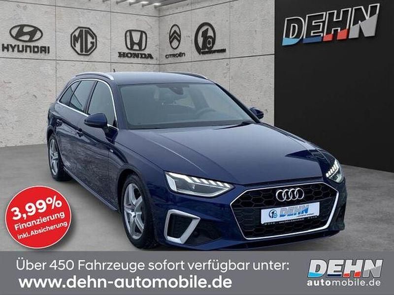 Navarrablau metallic (metallic) Gebraucht 2021 Audi A4 S-Line Kombi | 26.970 € (Fairer Preis) - Bild 1/2