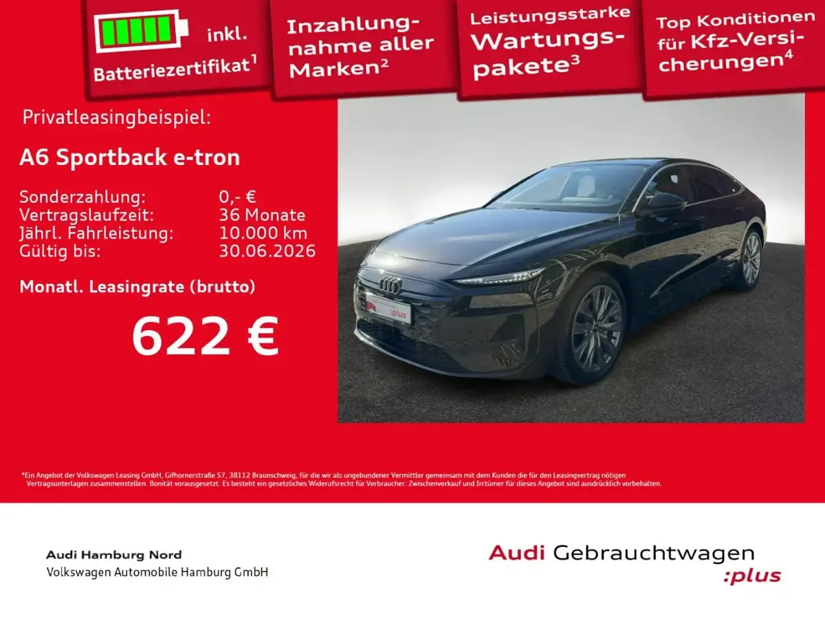 Gebraucht Audi e-tron Sportback Performance 269 kW (367 PS) 2025 Mythosschwarz metallic SUV