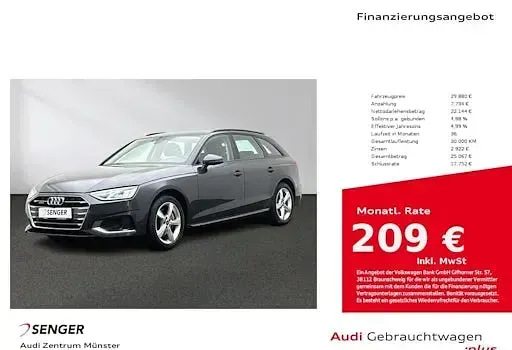 Second-hand Audi A4 Advanced 204 CP (150 kW) 2023 Gri Break