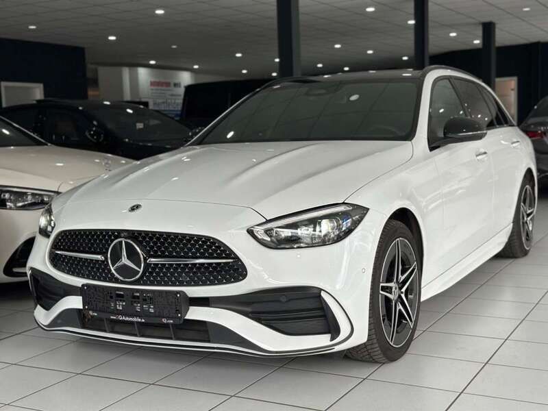Opalithweiss metalliclack Gebraucht 2022 Mercedes C300e AMG Kombi | 40.990 € (Fairer Preis) - Bild 1/4