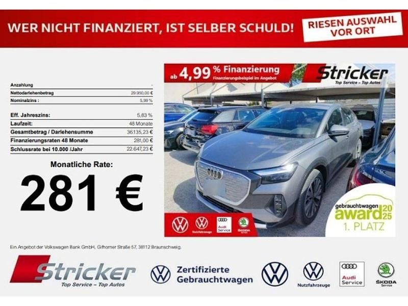Taifungrau metallic (metallic) Gebraucht 2023 Audi e-tron Sportback SUV | 29.950 € (Superpreis) - Bild 1/3