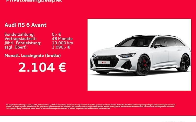 Neu Audi RS6 Ambiente 600 PS (441 kW) 2026 Weiß Kombi