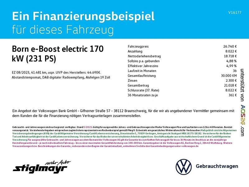 Gebraucht Cupra Born e-Boost 169 kW (231 PS) 2023 Quasargrau Kleinwagen