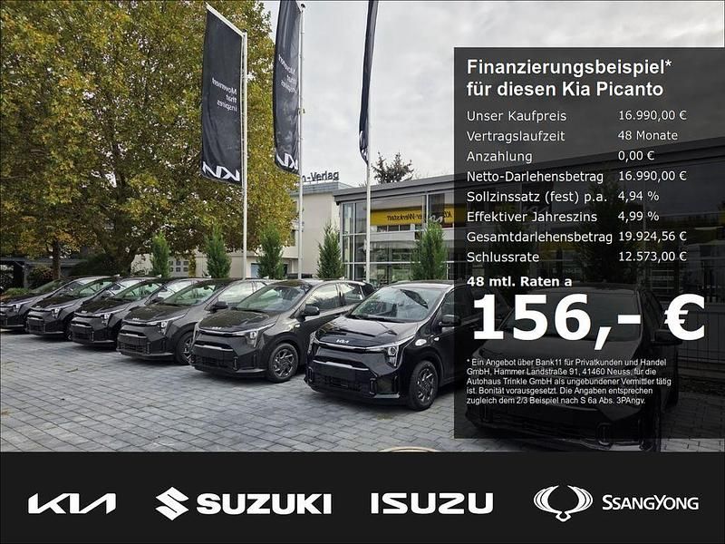 Neu Kia Picanto Vision 68 PS (50 kW) 2025 Schwarz Kleinwagen