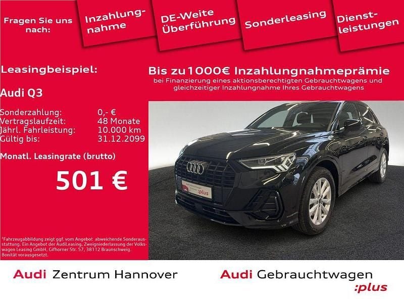 0e mythosschwarz metallic (metallic) Gebraucht 2022 Audi Q3 S-Line SUV | 32.600 € (Guter Preis) - Bild 1/4