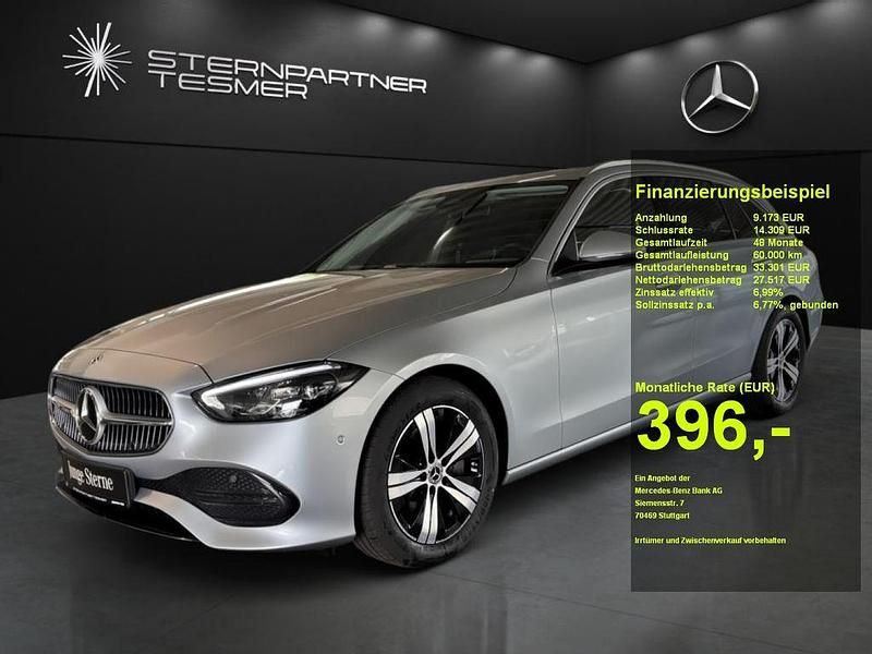 Hightechsilber metallic Gebraucht 2024 Mercedes C220 Avantgarde Kombi | 36.690 € (Guter Preis) - Bild 1/3