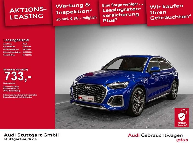 Ultrablau metallic Gebraucht 2024 Audi Q5 Sportback S-Line SUV | 59.920 € (Teuer) - Bild 1/2