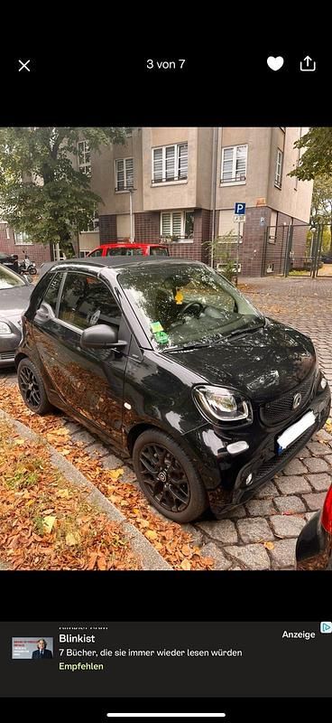 Schwarz Gebraucht 2017 Smart ForTwo Cabrio Cabrio | 18.500 € (Teuer) - Bild 1/4