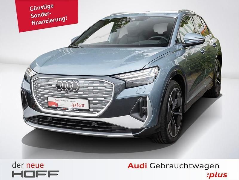 Geysirblau metallic Gebraucht 2022 Audi Q4 e-tron Basis SUV | 36.875 € (Fairer Preis) - Bild 1/4