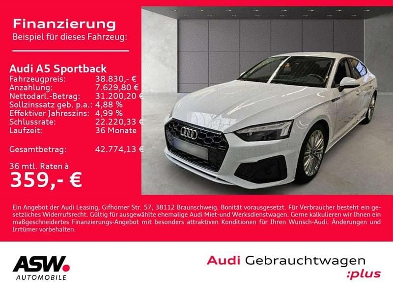 Gebraucht Audi A5 S-Line 286 PS (210 kW) 2022 Gletscherweiß metallic Coupé